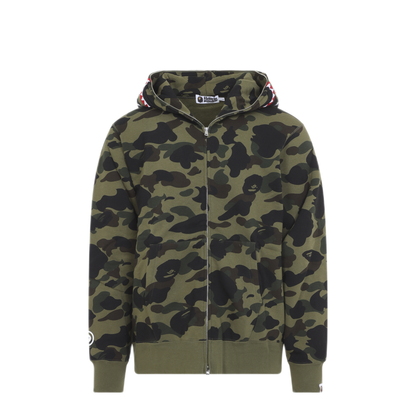 MAYFEYR - A Bathing Ape - 1St Camo Shark Full Zip Hoodie - 001ZPM801012MGREEN