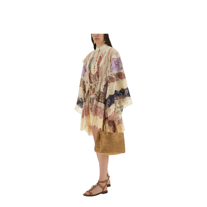 Rhiannon Printed Cotton Mini Dress