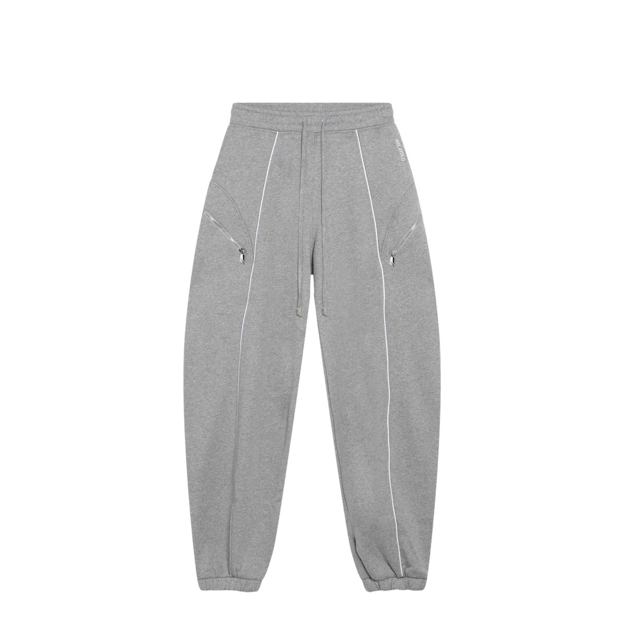 MAYFEYR - The Attico - Long Jogger Pants In Melange Grey Cotton Jersey - 261WCP00318JJF003AA183