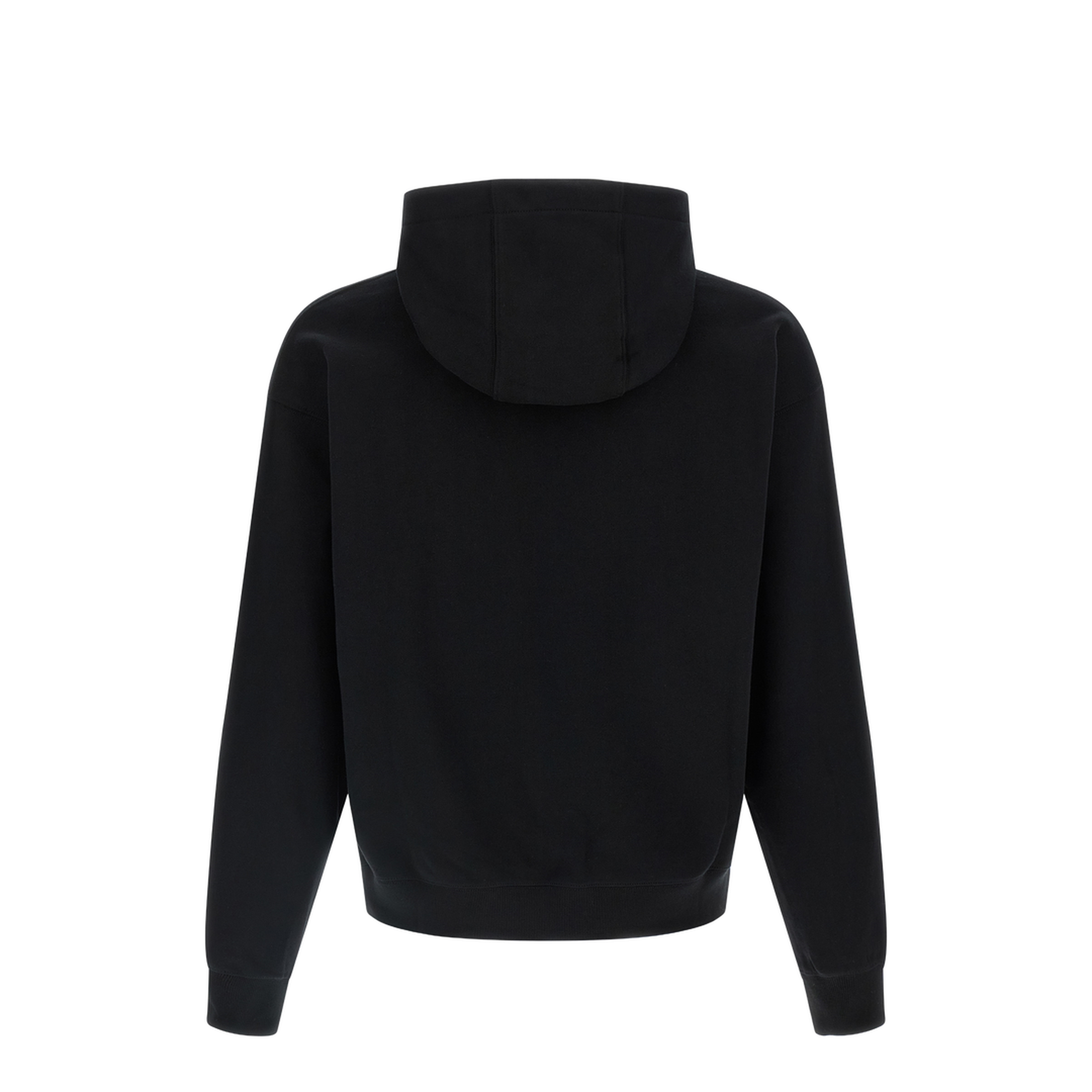 Patch Cotton Hoodie Black