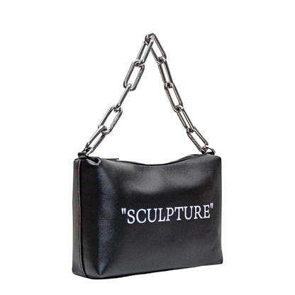 Logo Print Leather Tote Bag