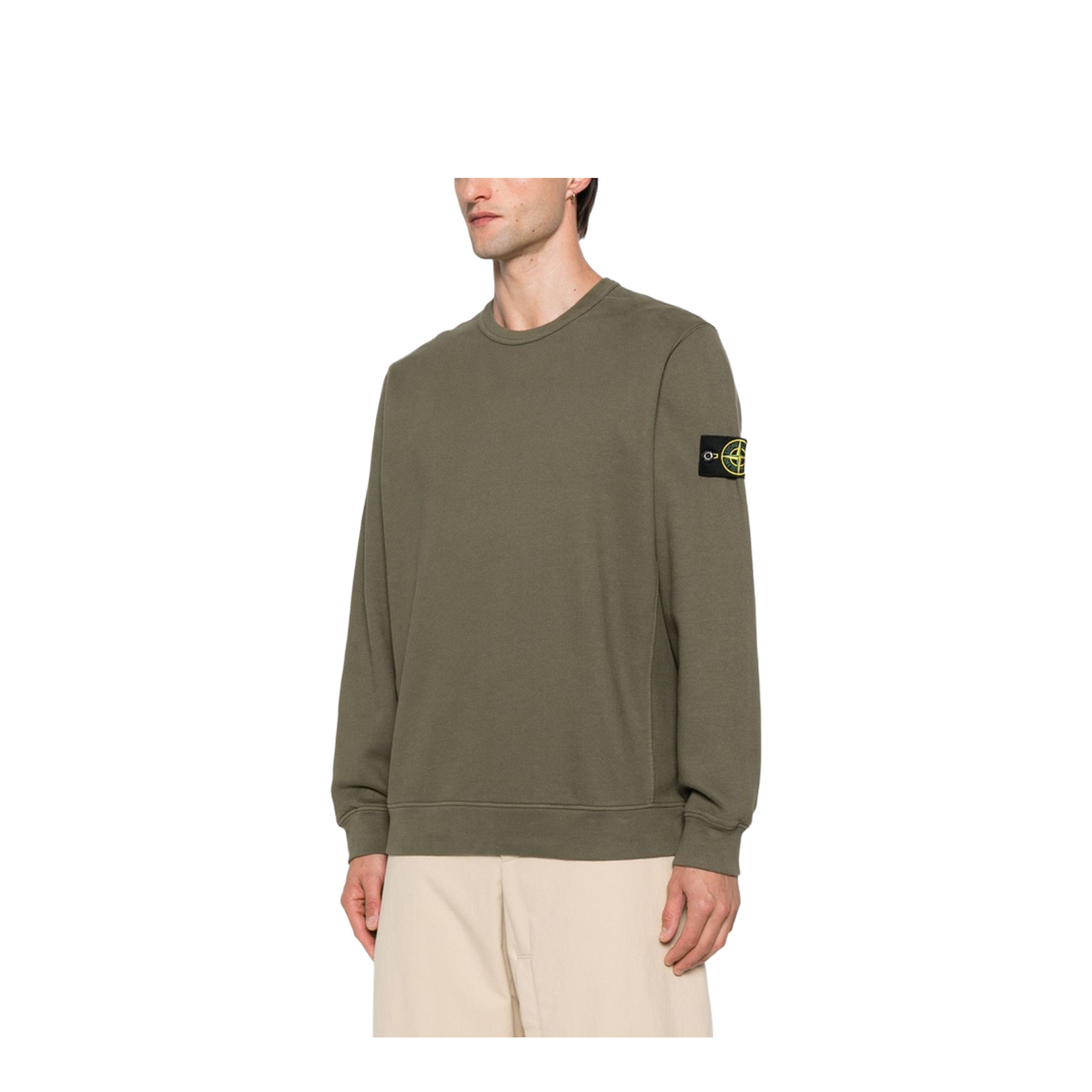Crewneck Sweatshirt in Brushed Organic Cotton Fleece