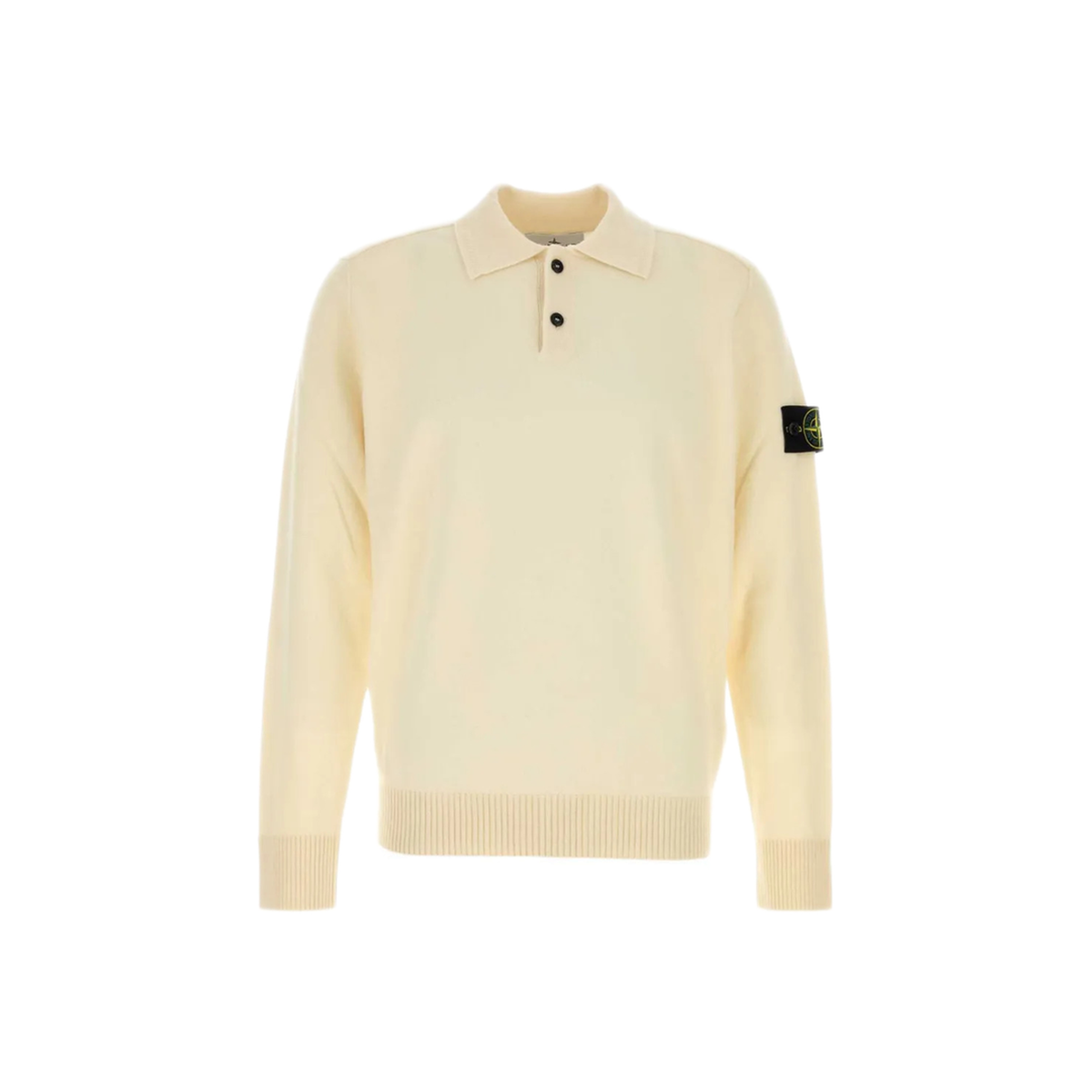 Ivory Wool Polo Shirt