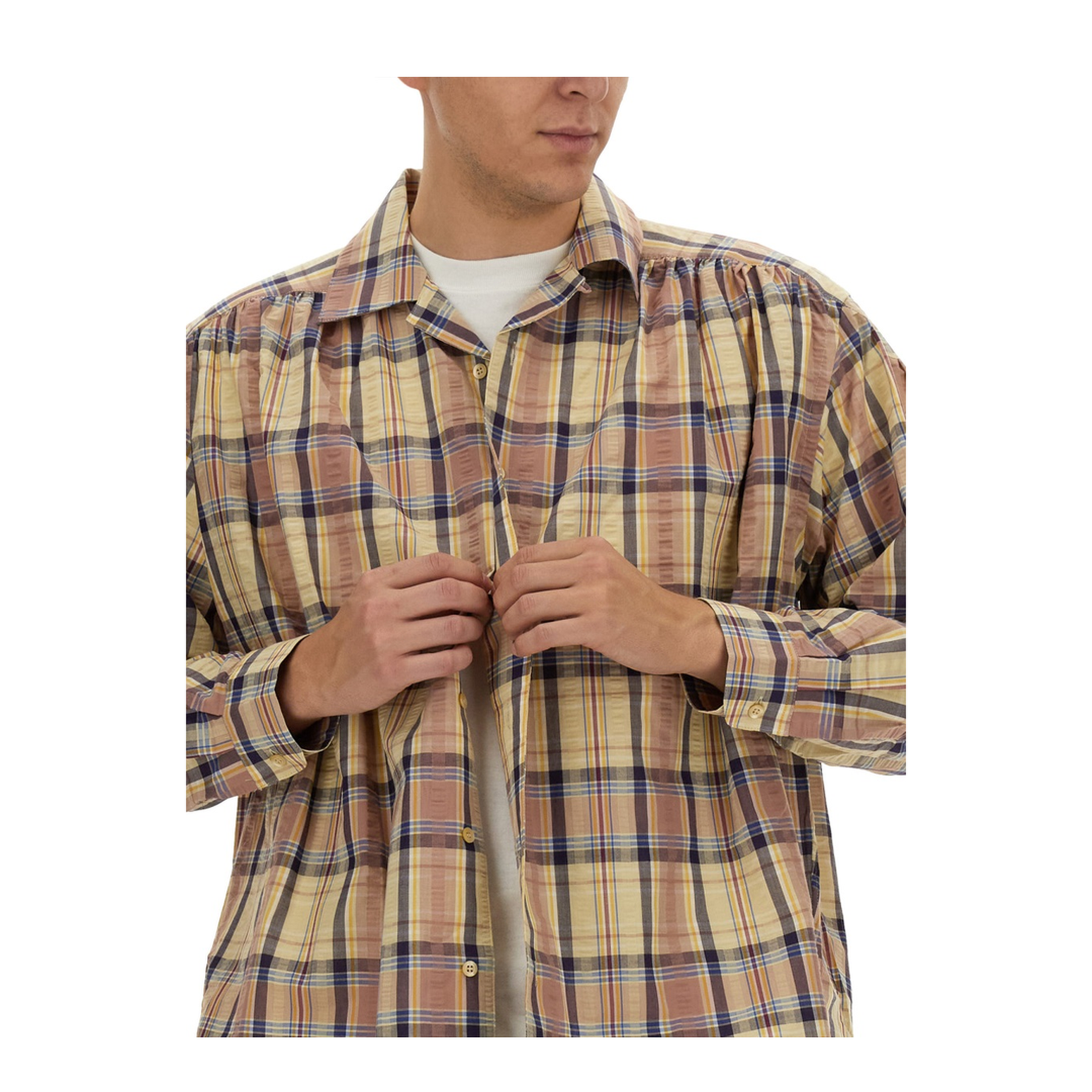 MAYFEYR - AïE - Seersucker Cotton Shirt - OT726BYELLOW