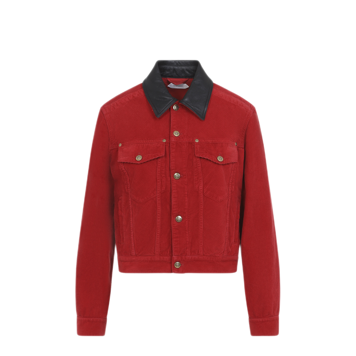 MAYFEYR - Versace - Red Denim Garment Dyed Jacket - 10267651A191671DA80