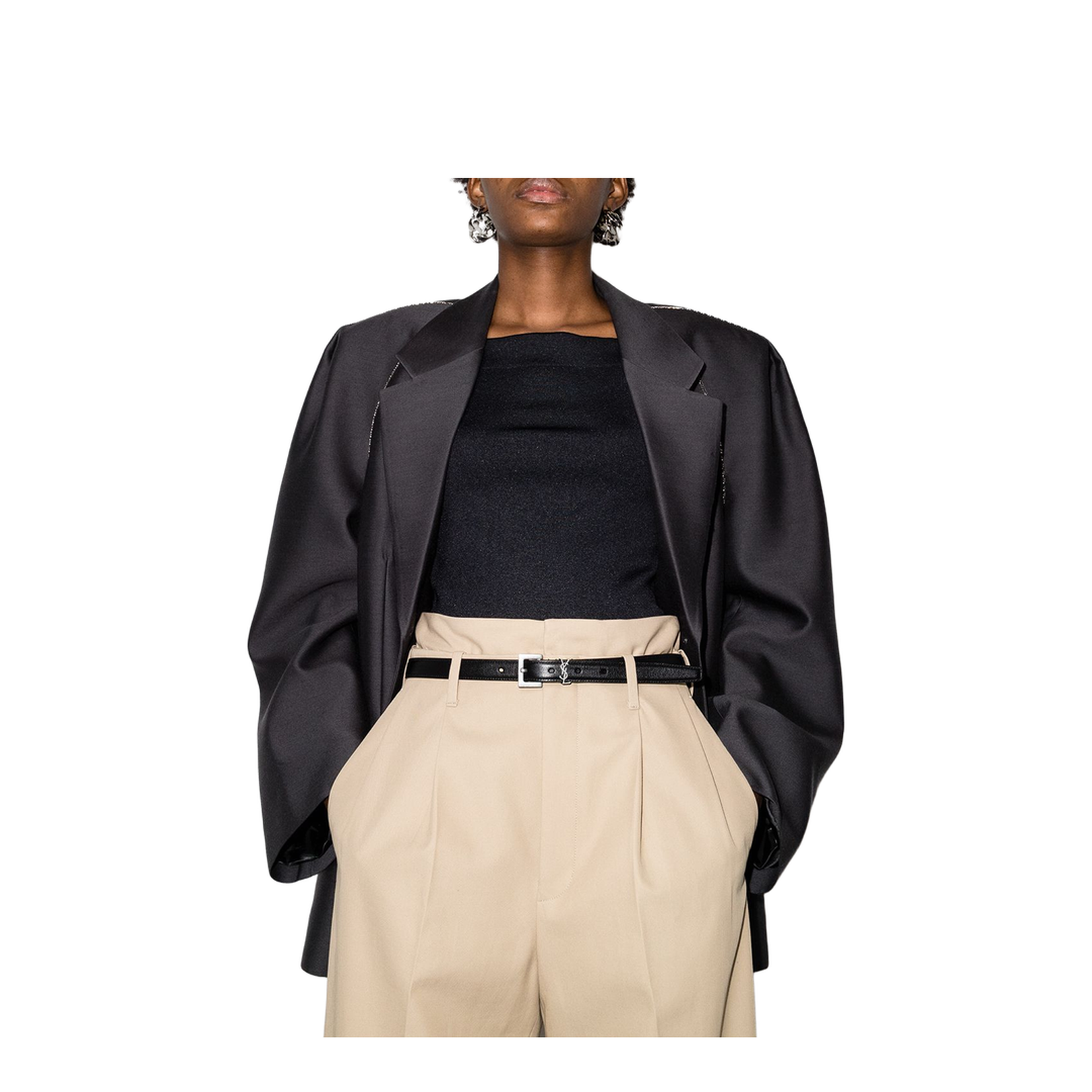 Cassandra Thin Belt with Square Buckle