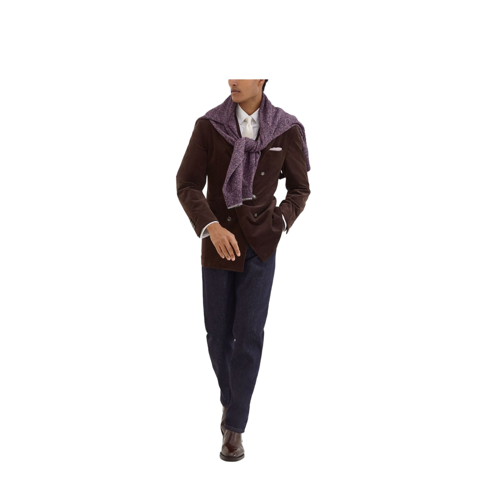 Cotton Double-Breasted Jacket