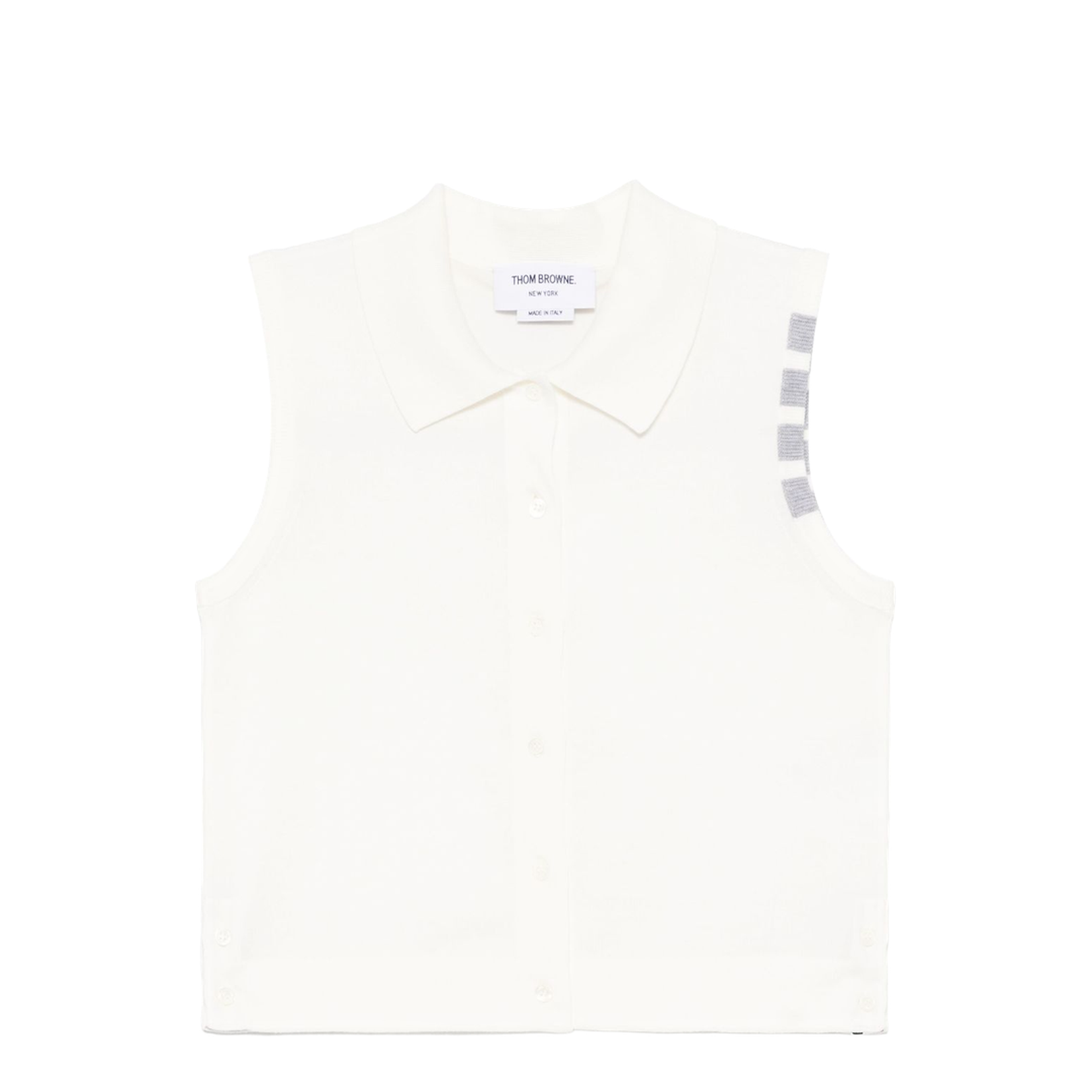 Cotton 4-Bar Cropped Shirt