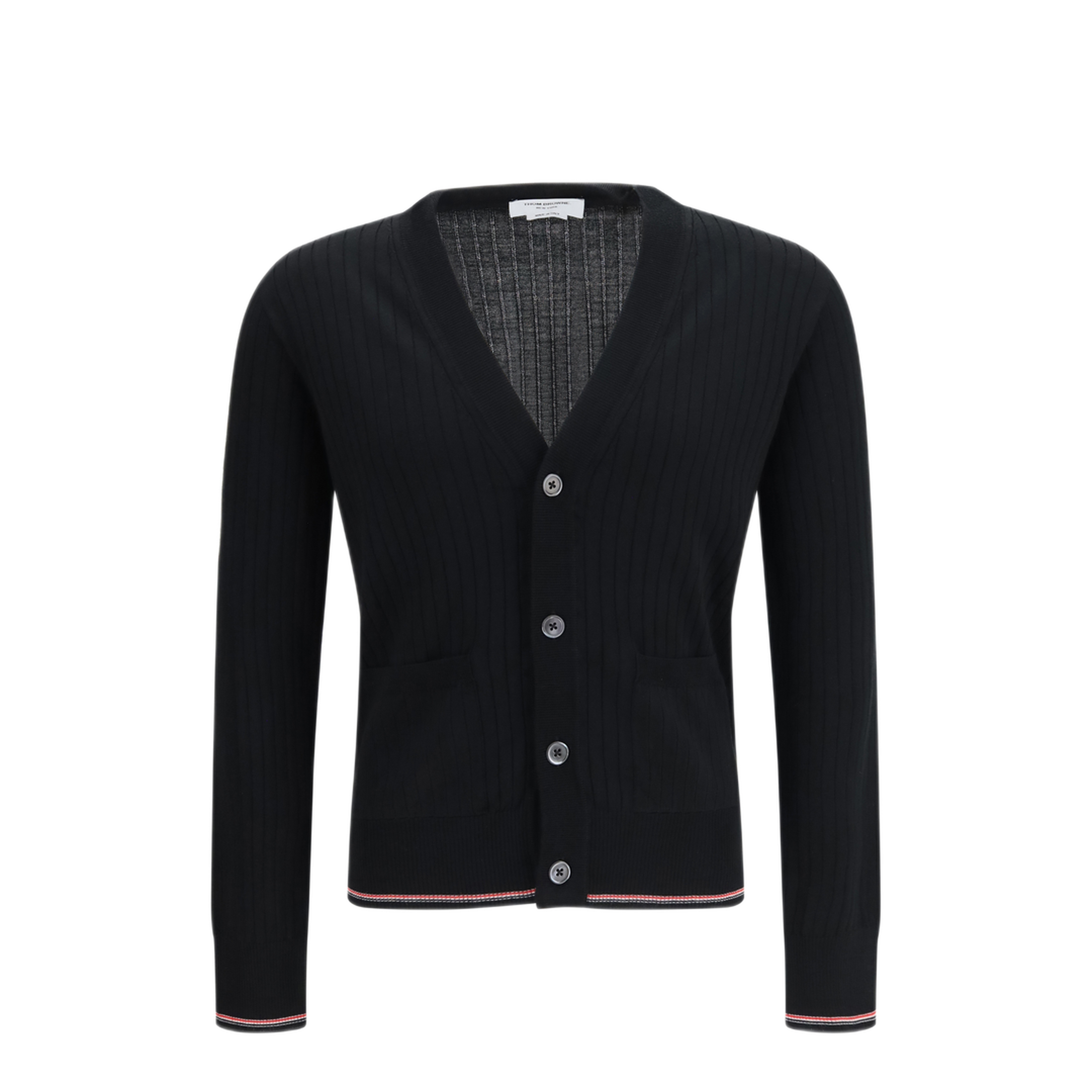 MAYFEYR - Thom Browne - Ribbed Merino Wool Cardigan - MKC648AY1055
