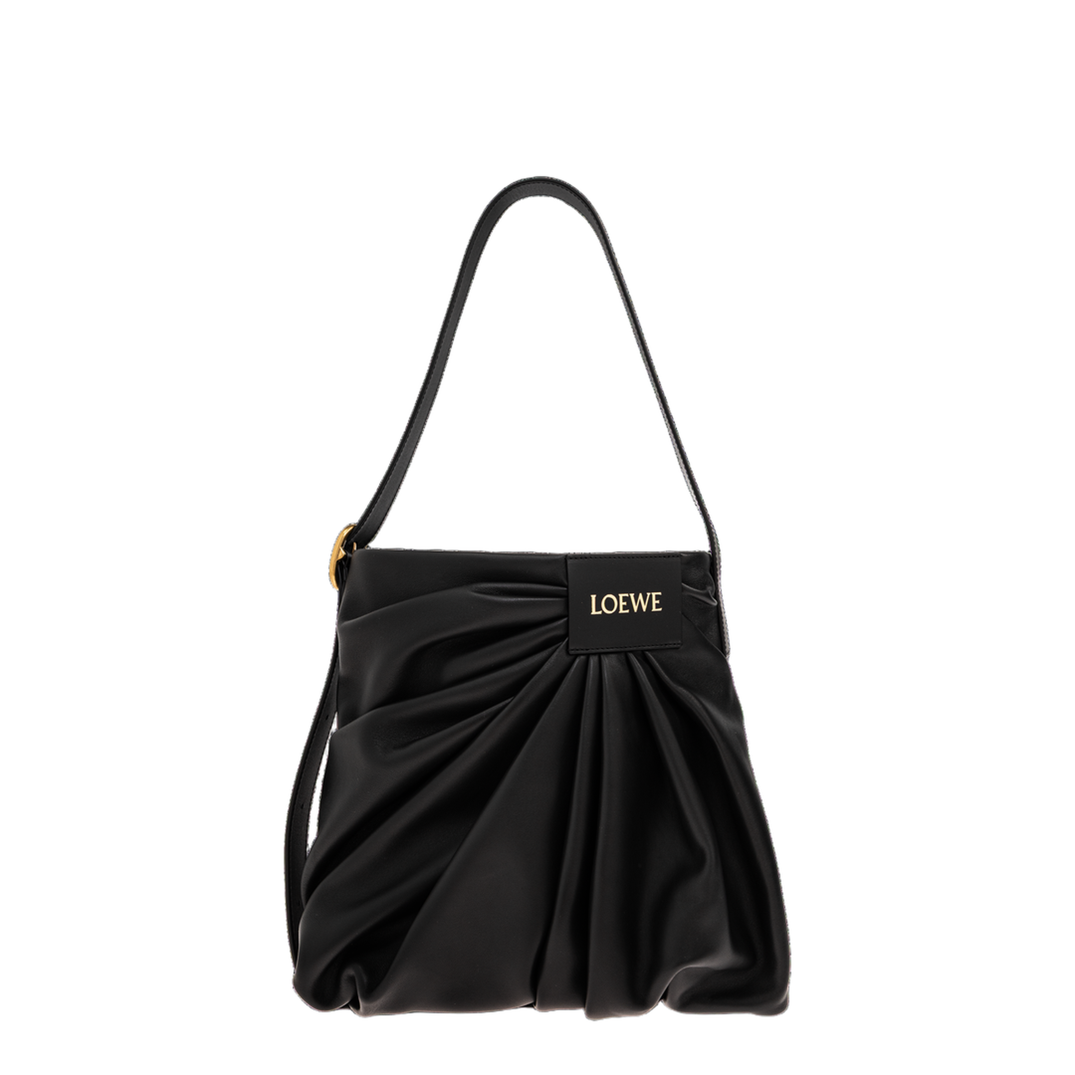 Loewe Draped Medium Nappa Lambskin Tote - Black – MAYFEYR