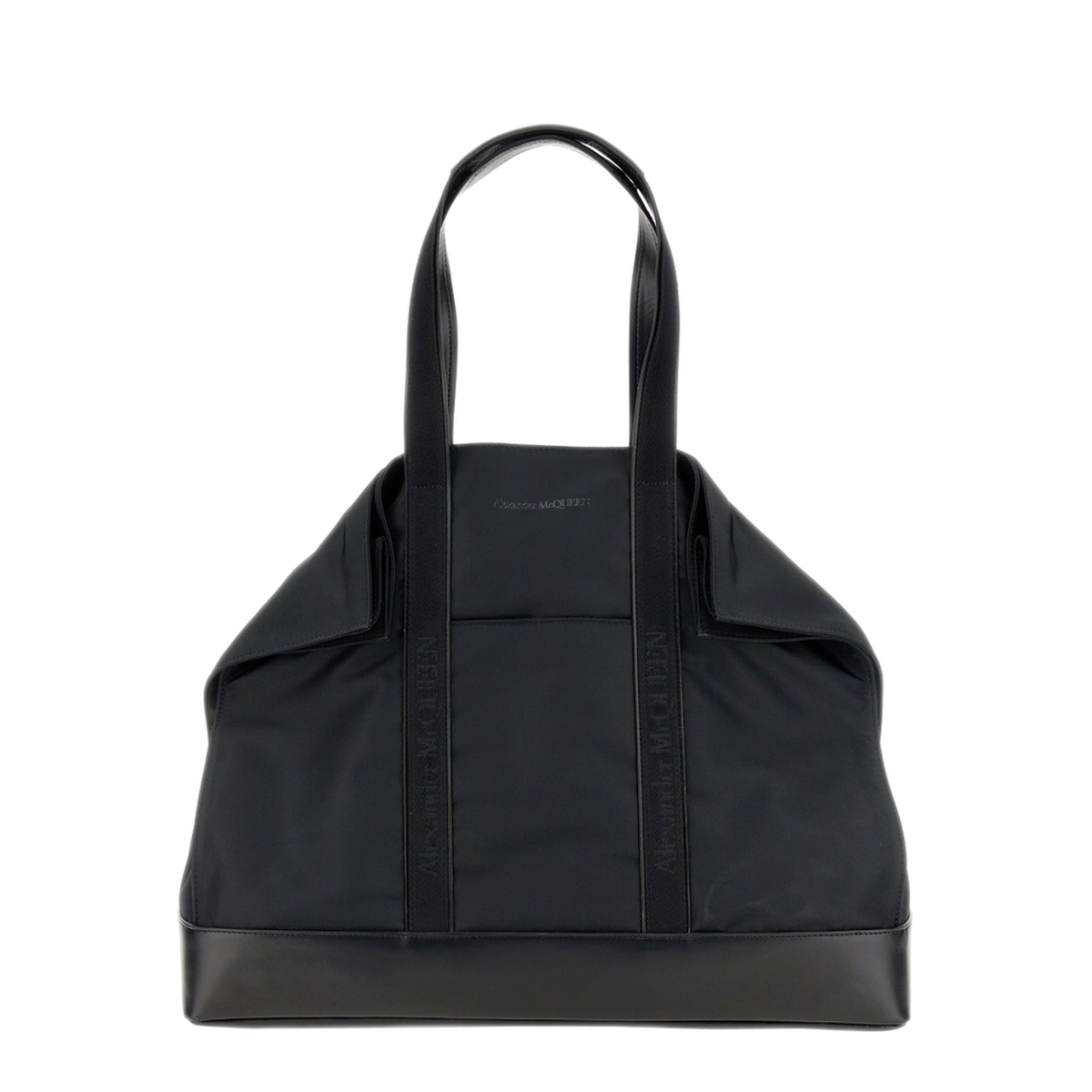 De Manta Nylon and Leather Tote - Black
