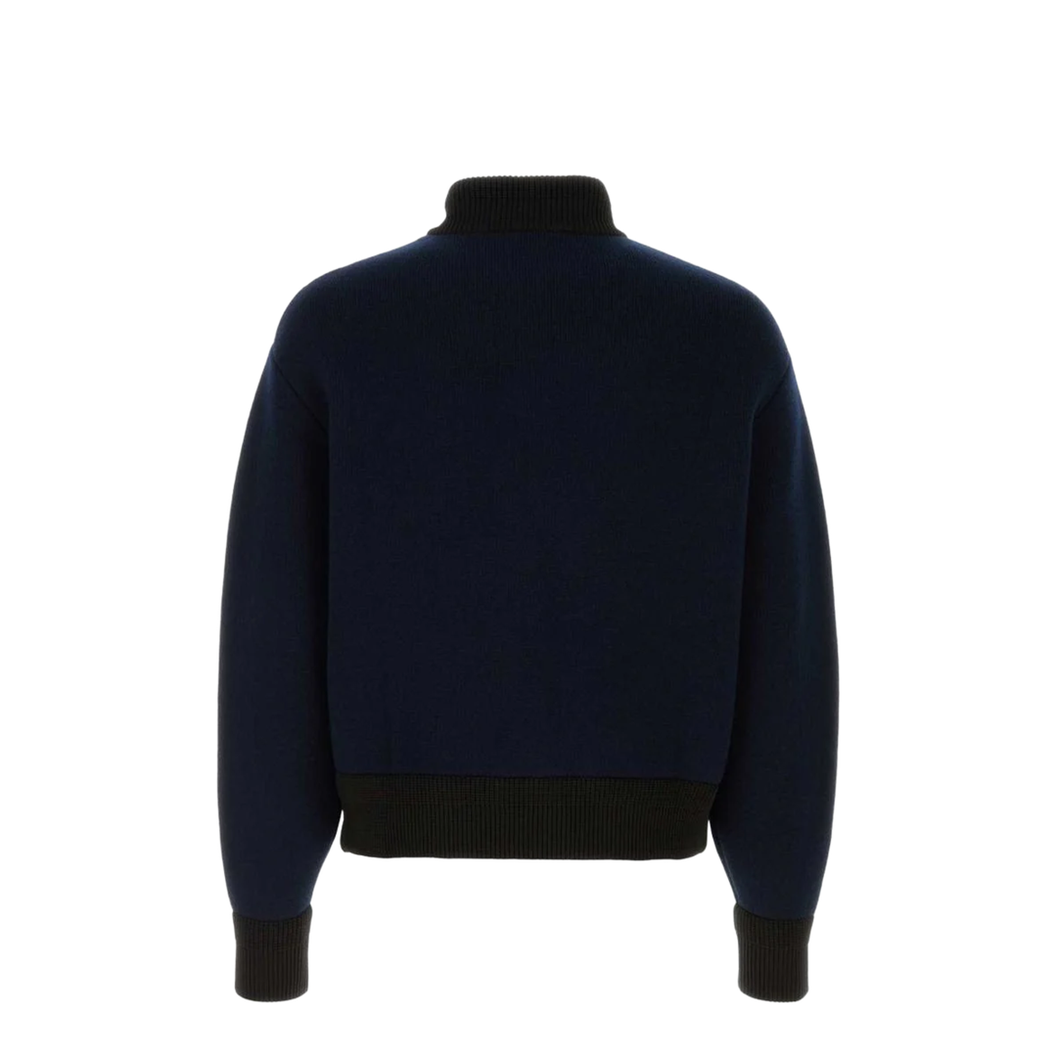 Dark Blue Wool Blend Cardigan