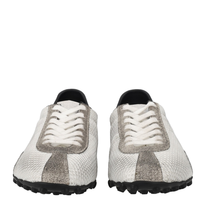 Sprinters White Grey Vintage-Effect Sneakers