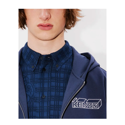 Logo Embroidered Zip-up Hoodie