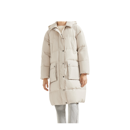 Shiny Zipper Pull Down Jacket