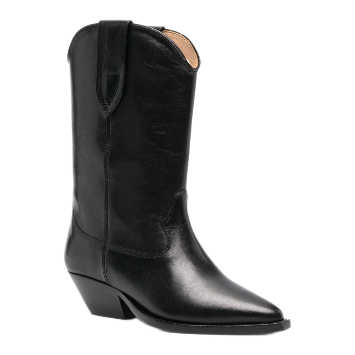 Deurto Cowboy Boots In Black Leather