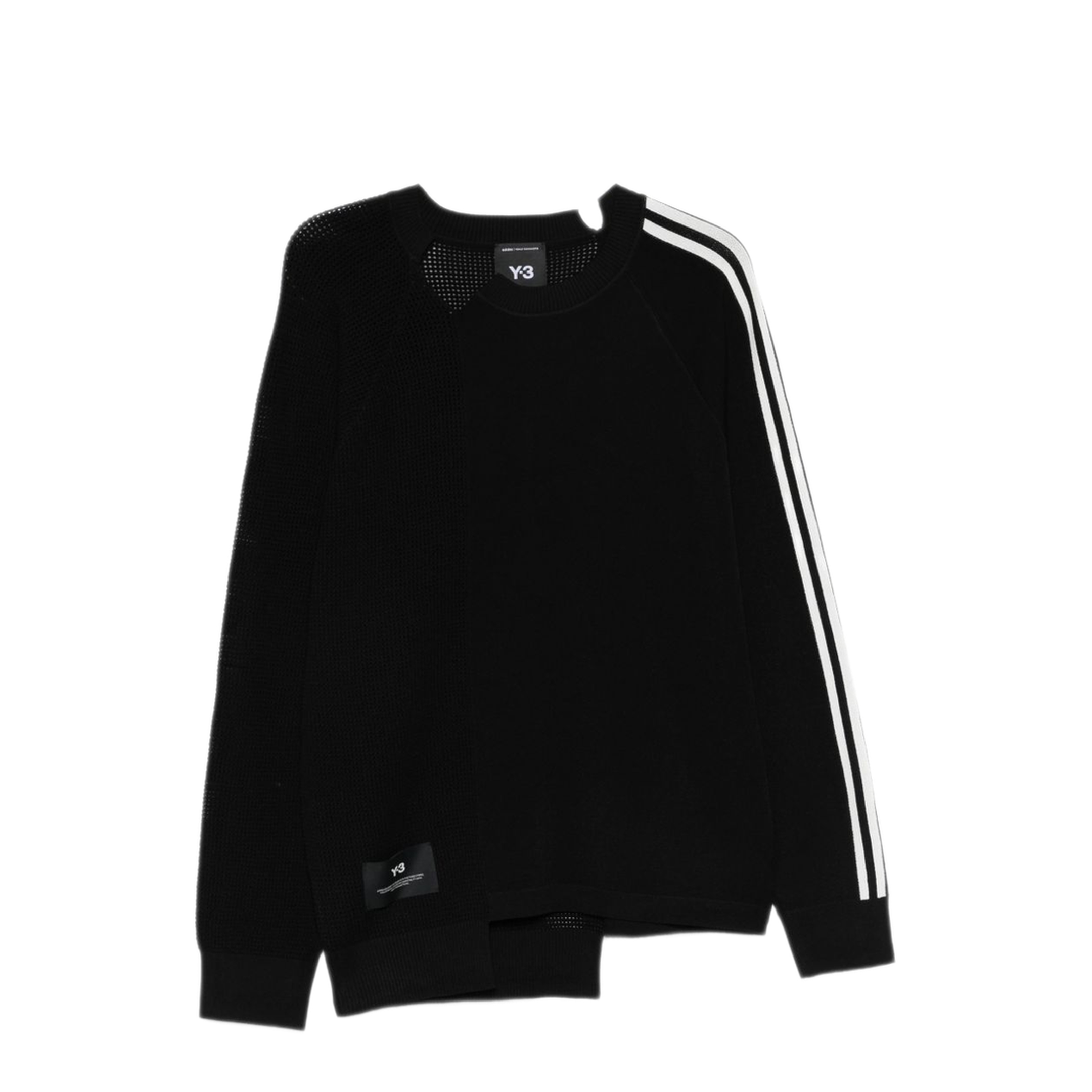 MAYFEYR - Y-3 - Cotton Crew Neck Sweatshirt - KR2395BLACKCWHITE