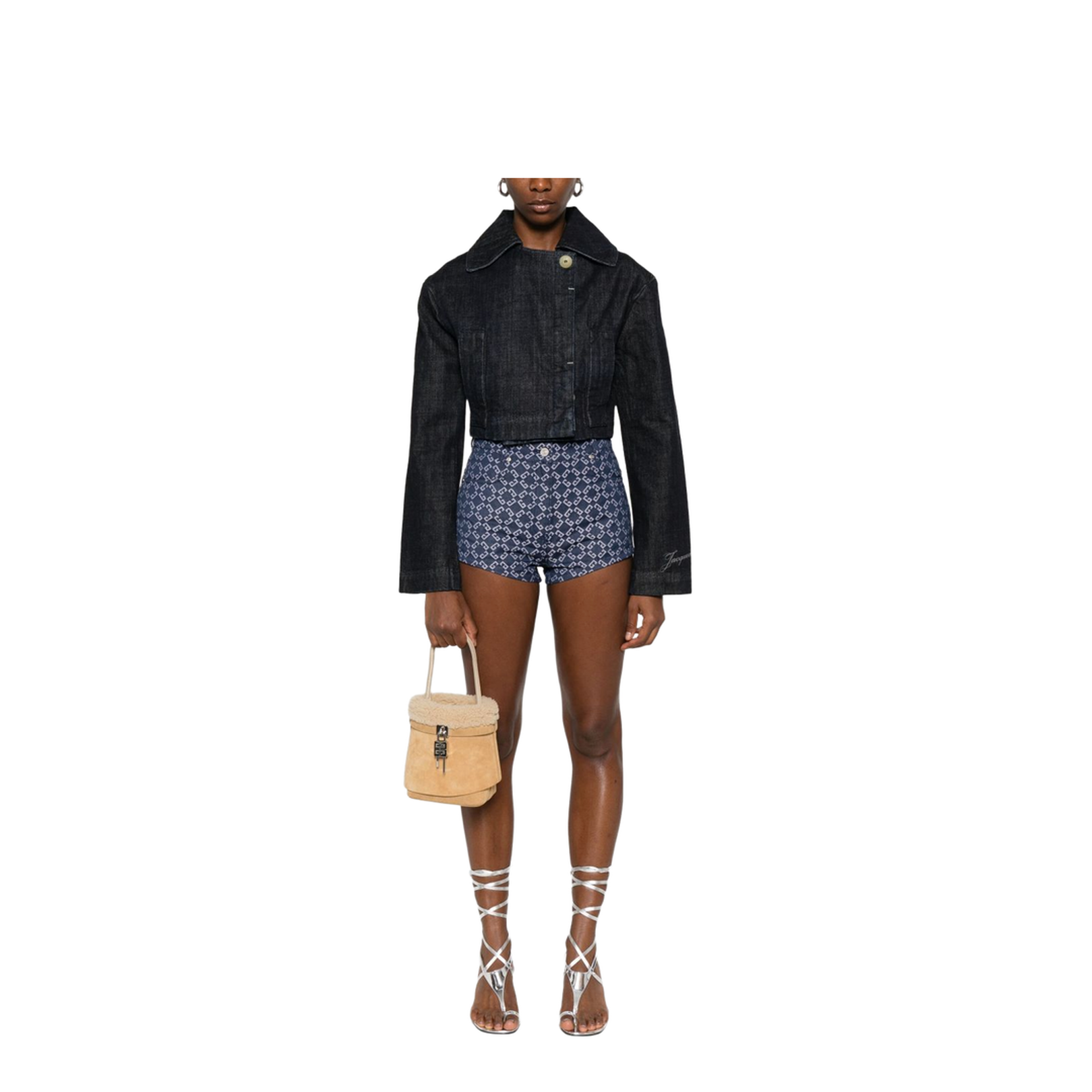 Monogram Denim Shorts
