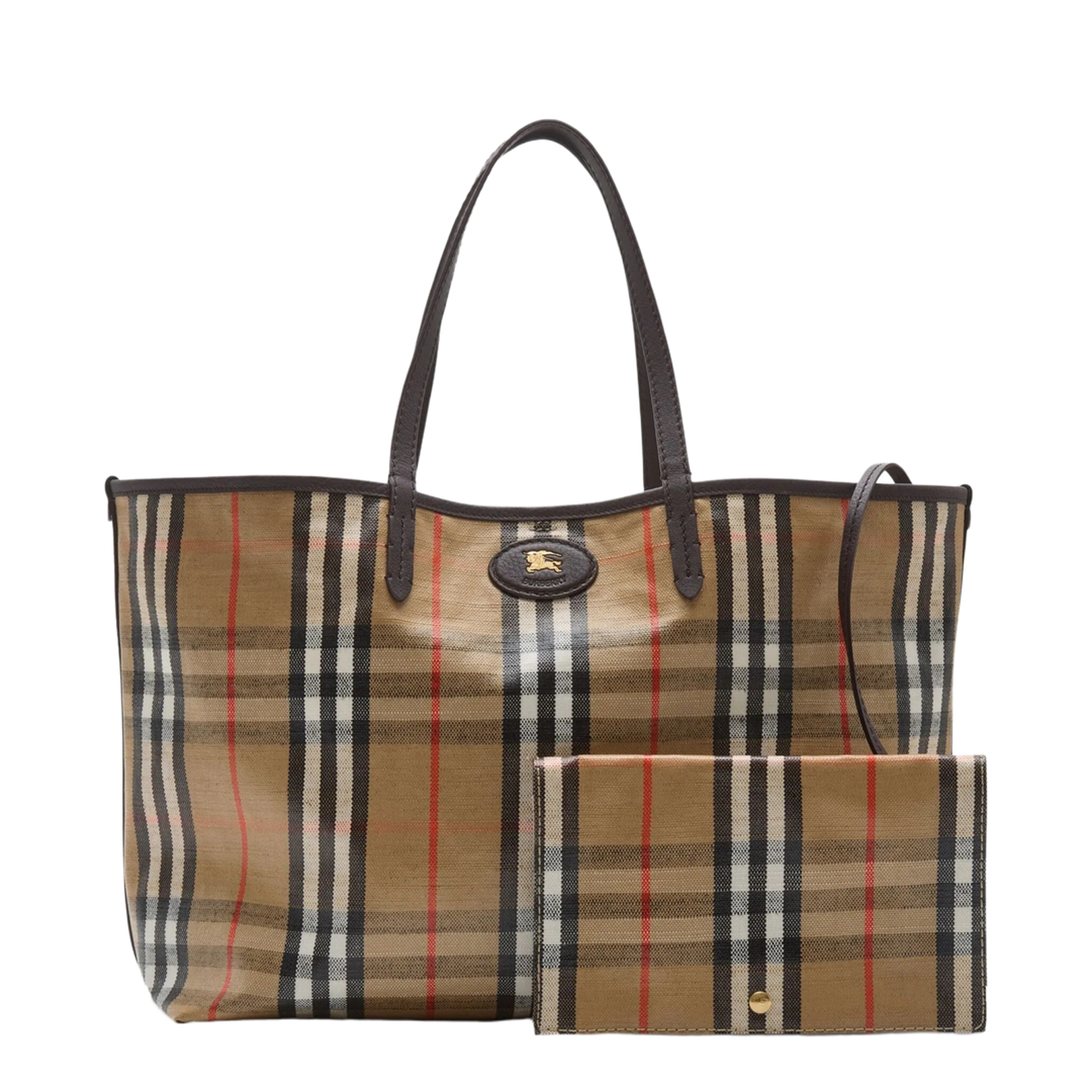 Highland Medium Checked Beige Crossbody