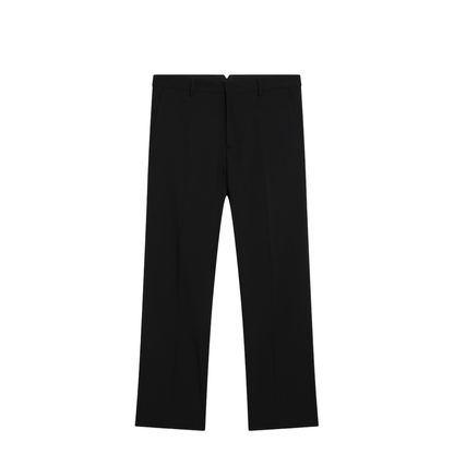 Black Trousers in Wool Gabardine
