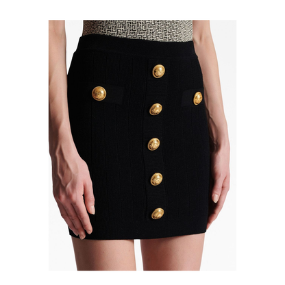 Knit Skirt with Buttons