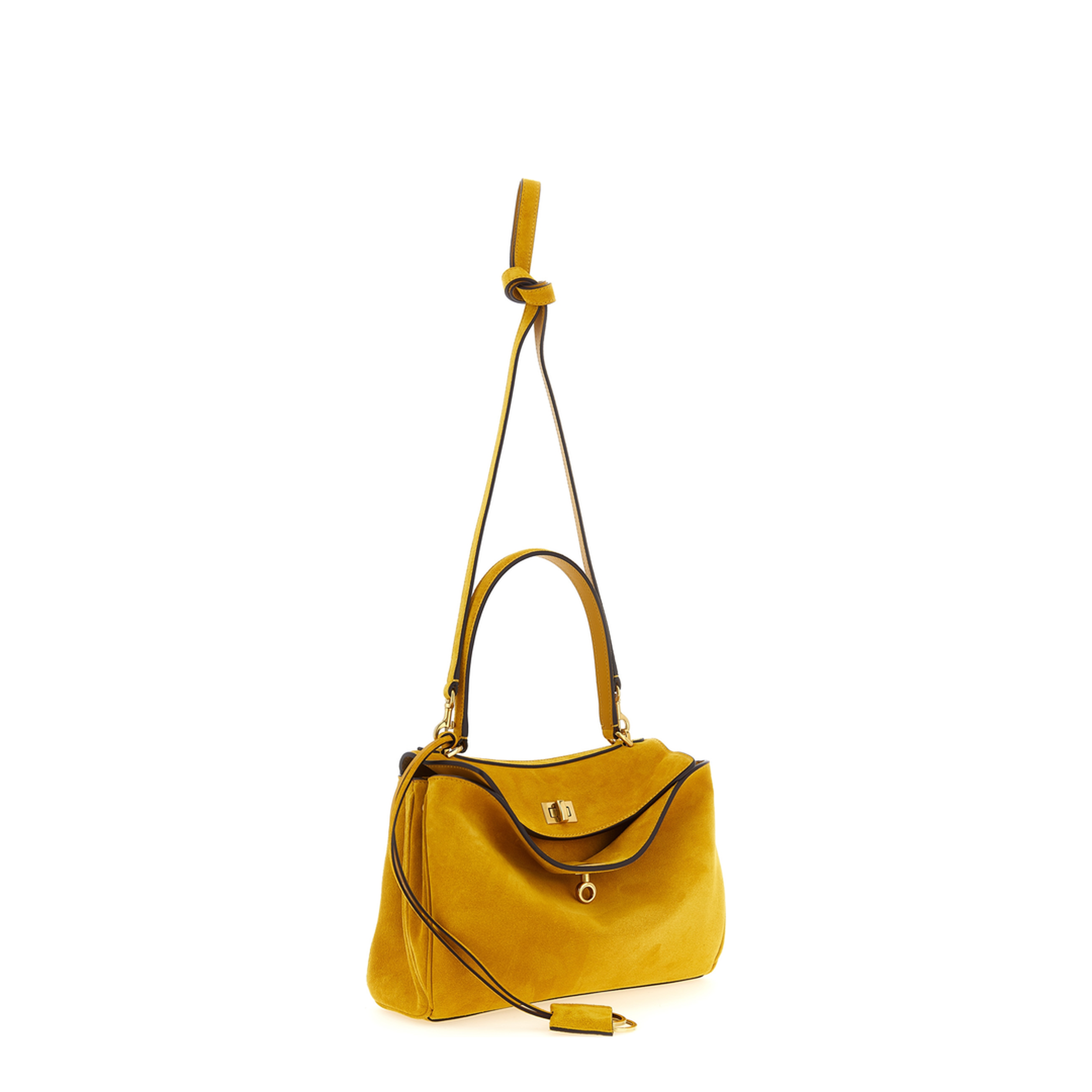 MAYFEYR - Balenciaga - Mustard Suede Small Rodeo Handbag - 7897792ACKO7016