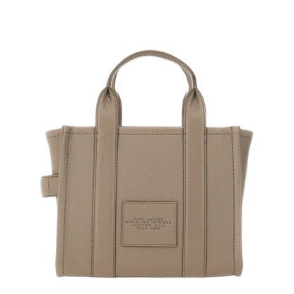 Small Full Grain Leather Tote - Cement