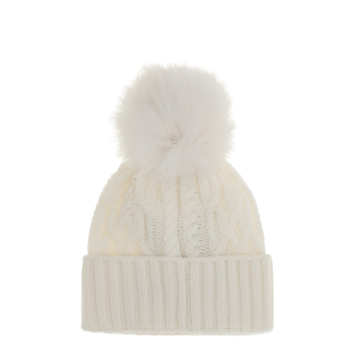 Wool And Cashmere Beanie With Pom Pom