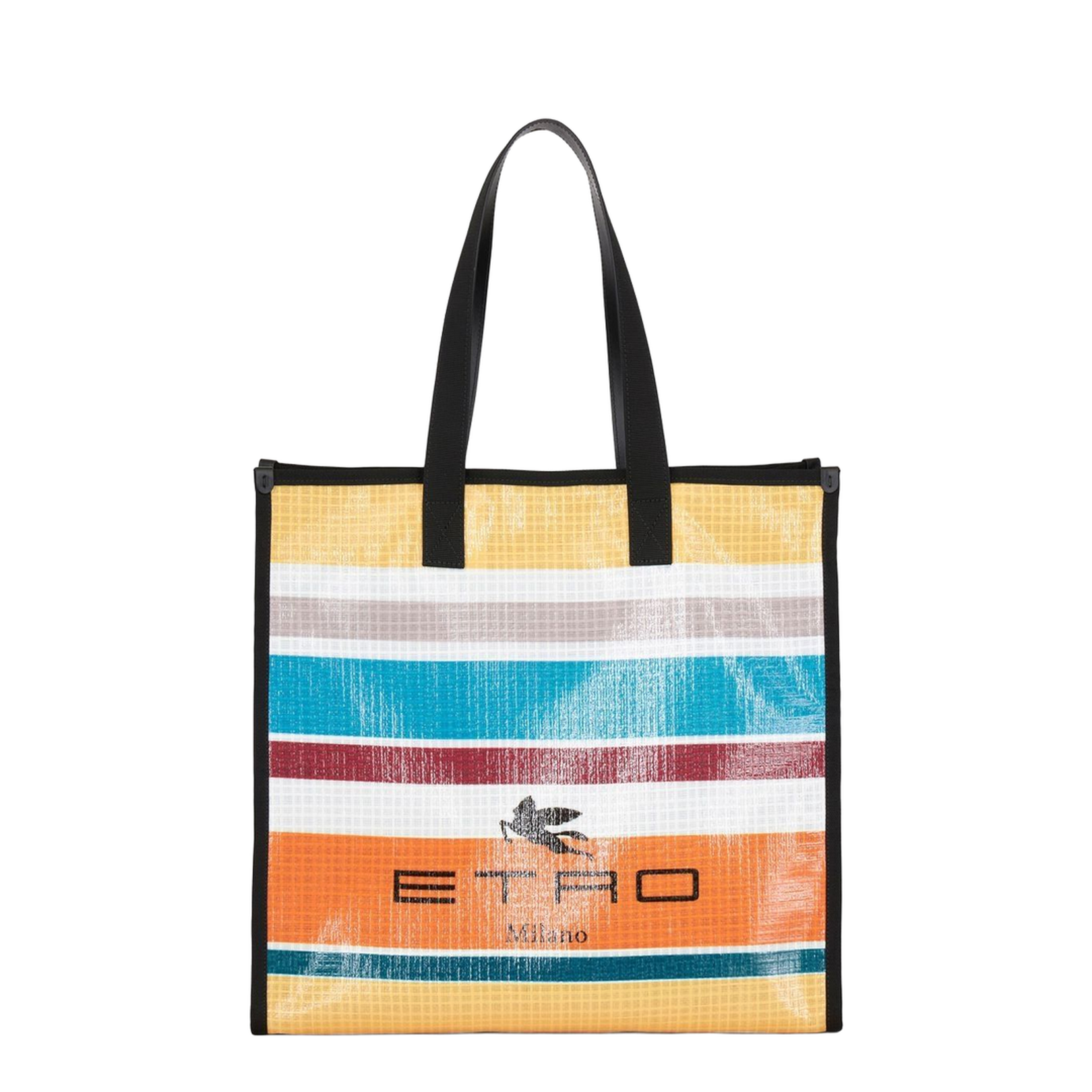 Multi-Color Stripe-Print Tote Bag