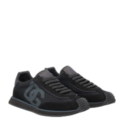 Mixed-Material Cushion Sneakers
