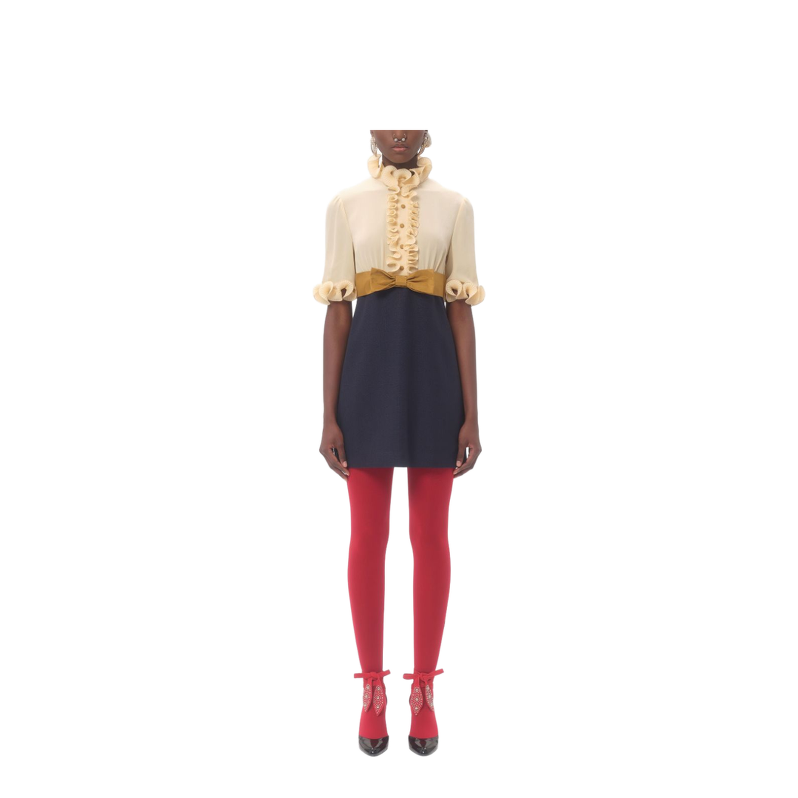Crepe de Chine Short Dress