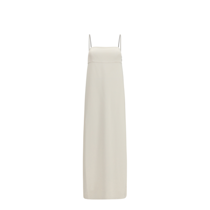 MAYFEYR - Brunello Cucinelli - Long Silk Dress With Monili Chain - MA029A5334C7936