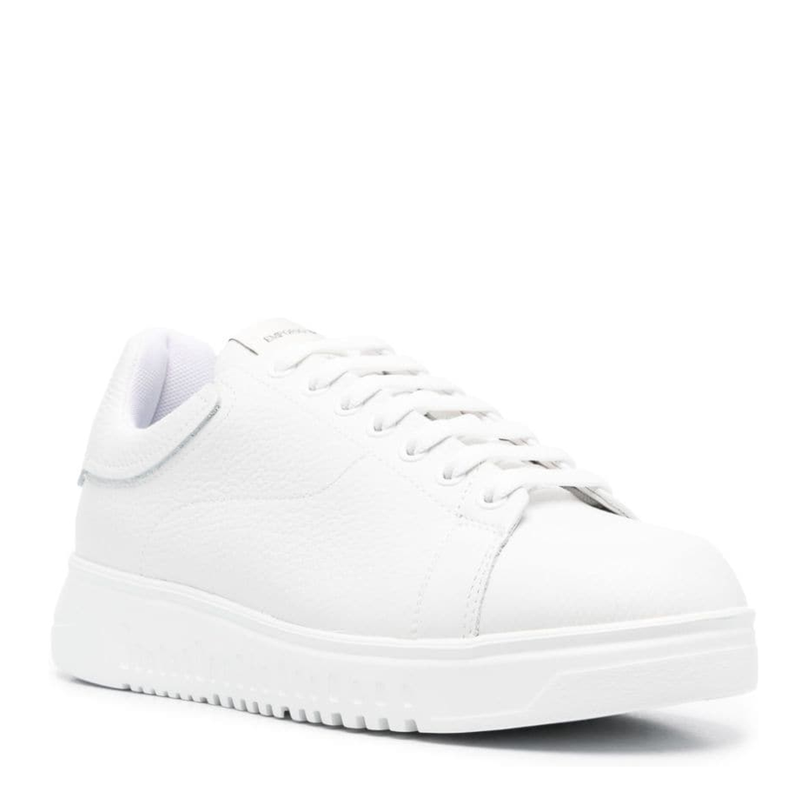 Logo Leather Sneakers - White