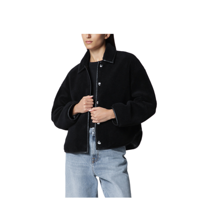 MAYFEYR - Anine Bing - Black Shearling Effect Jacket - A-01-12771PLBLK26