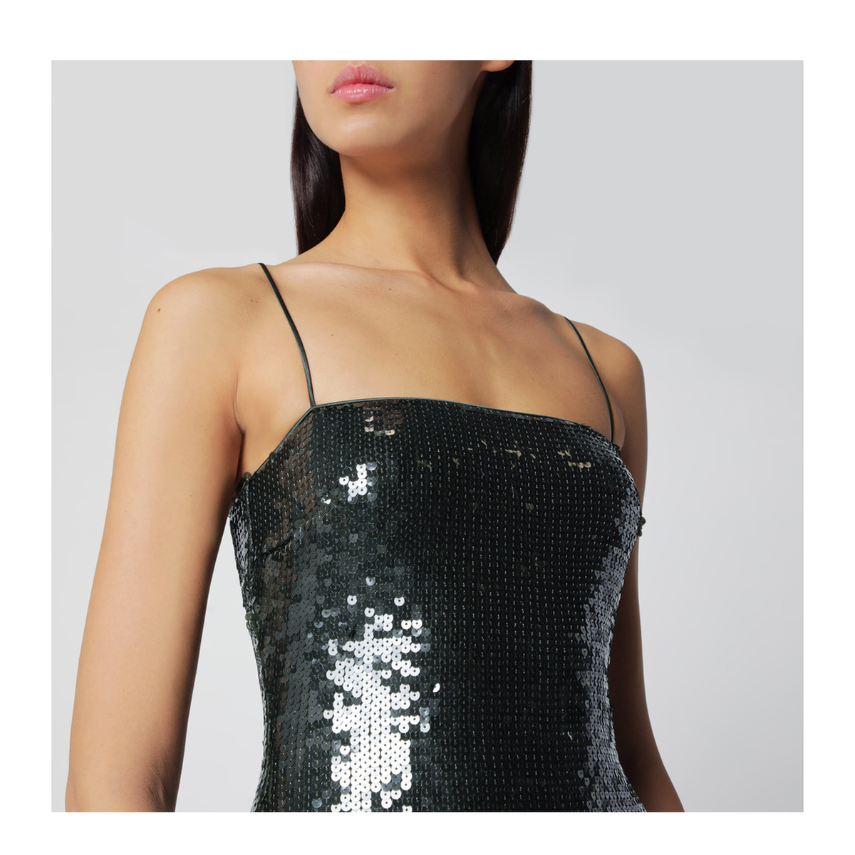 MAYFEYR - Rotate - Olive Black Sequined Maxi Dress - 116139265BCR1351265
