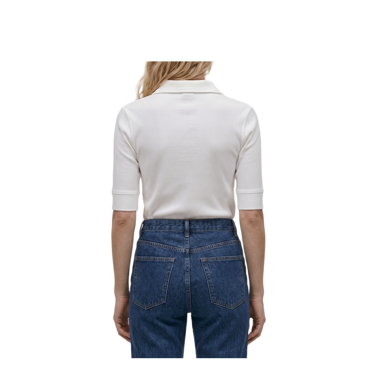 MAYFEYR - Celine - Ribbed Silk And Cotton Polo - RX0LN0V1901MA