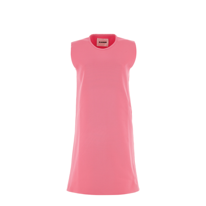 Fluo Pink Polyester Mini Dress