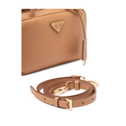 Mini Leather Top Handle Bag with Shoulder Strap