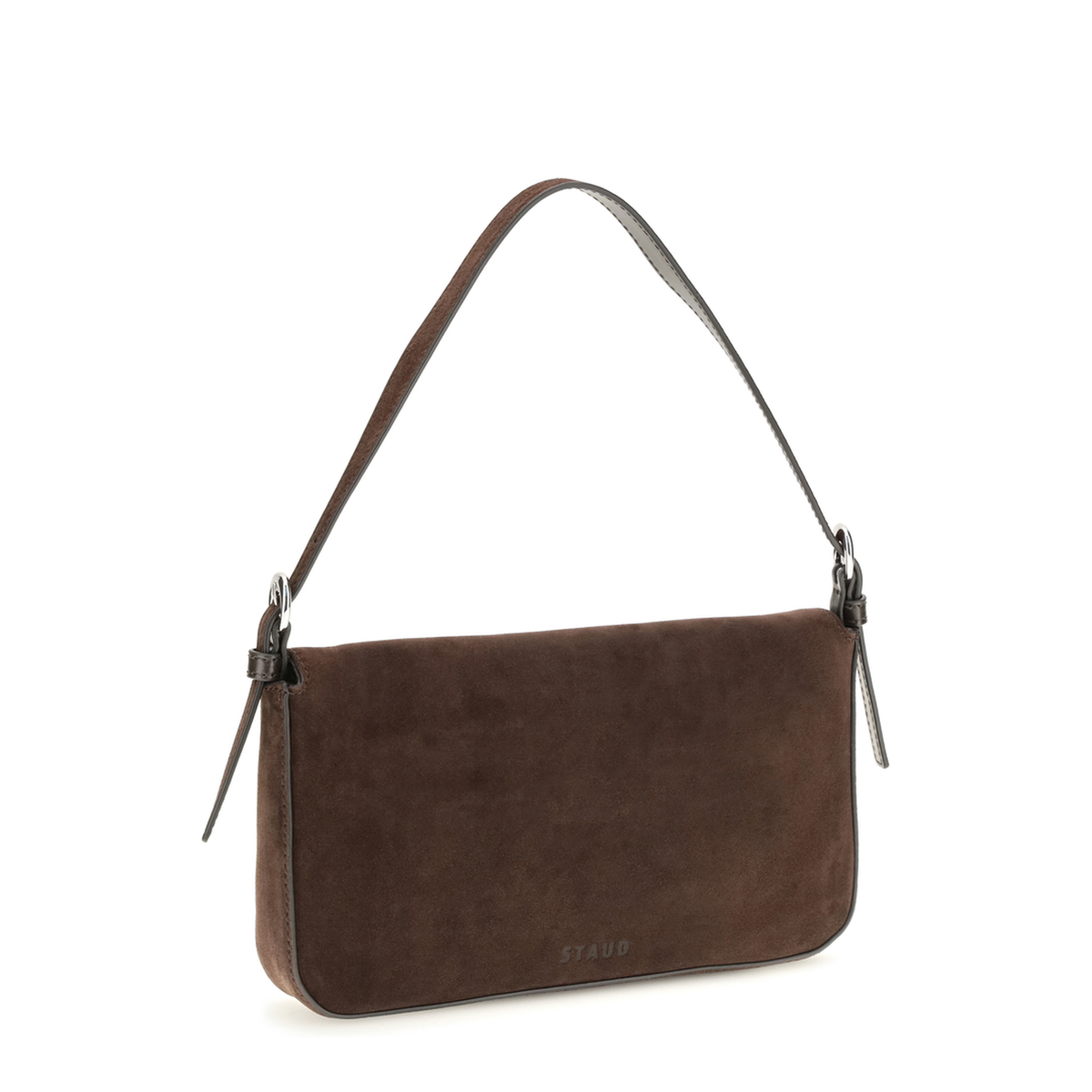 Medium Calf Leather Shoulder Bag - Espresso