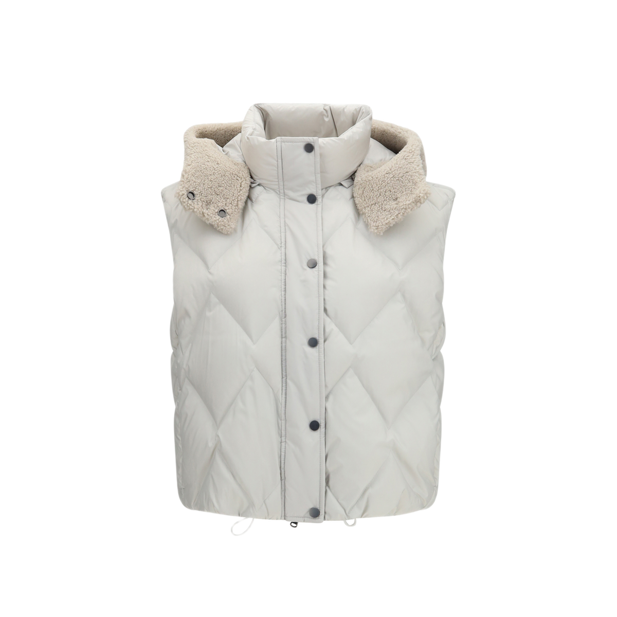 MAYFEYR - Brunello Cucinelli - Padded Vest With Shearling Hood - MD5983549C3671