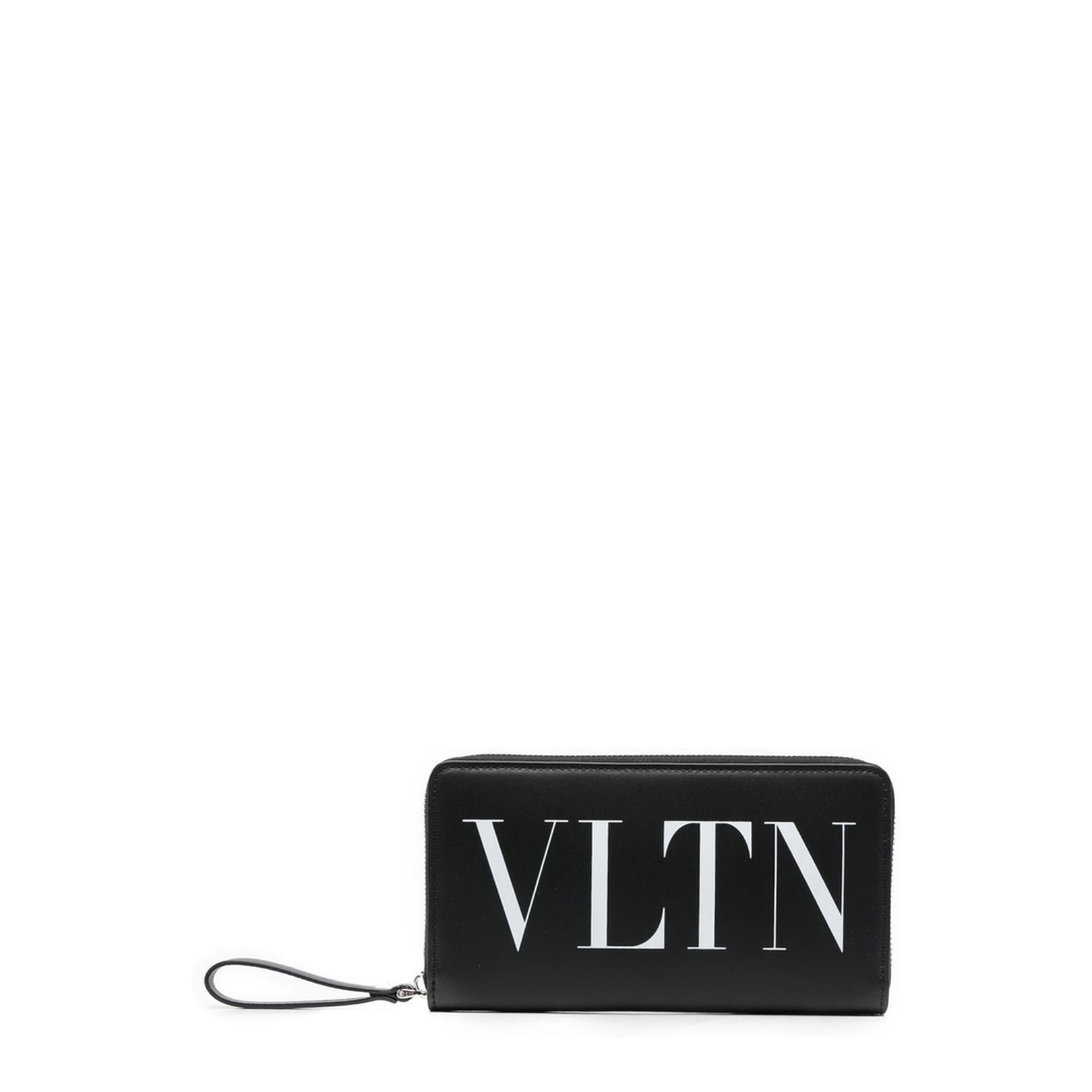 Logo Print Zip Around Wallet