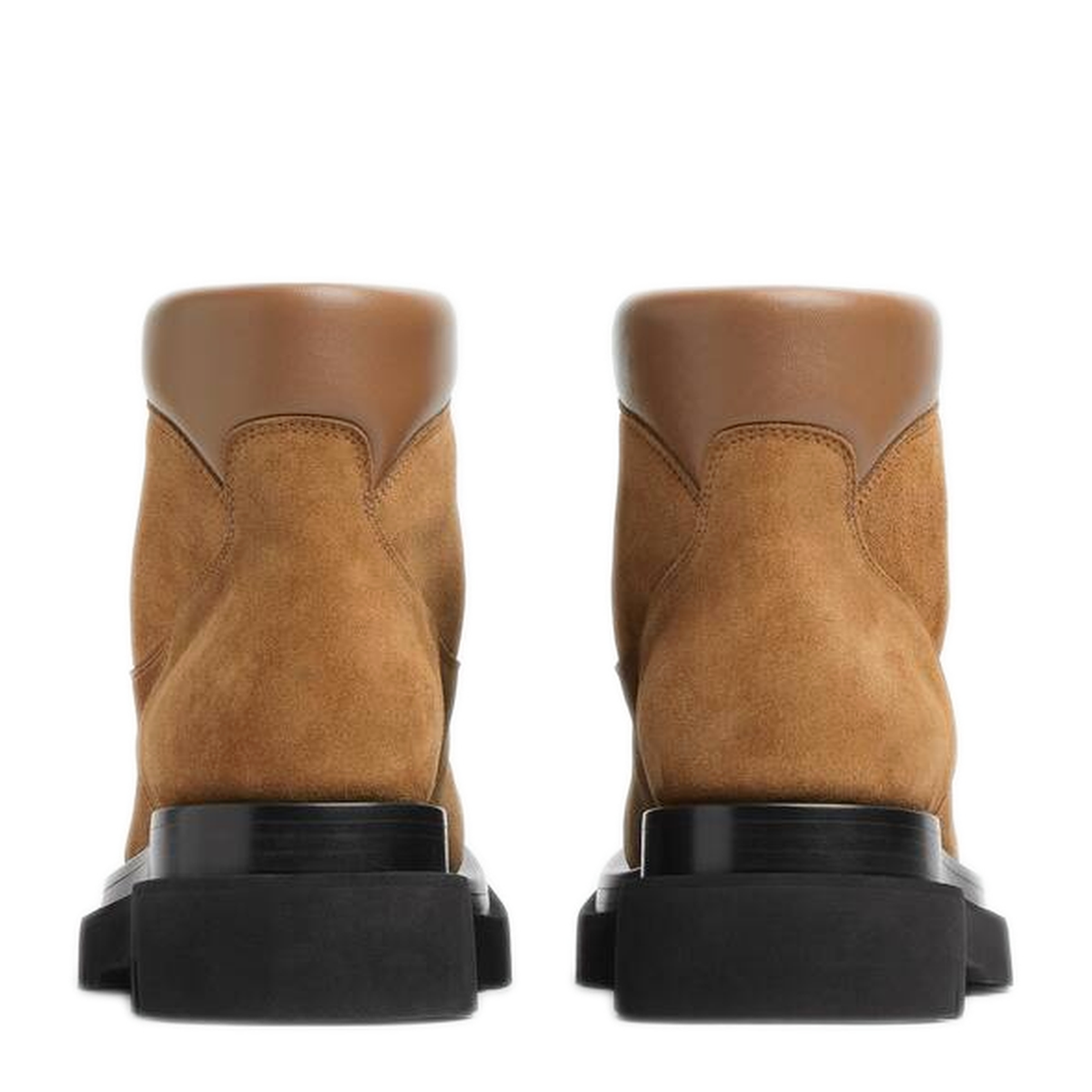 MAYFEYR - Bottega Veneta - Caramel Suede Lug Ankle Boots - 843955V4QN27665
