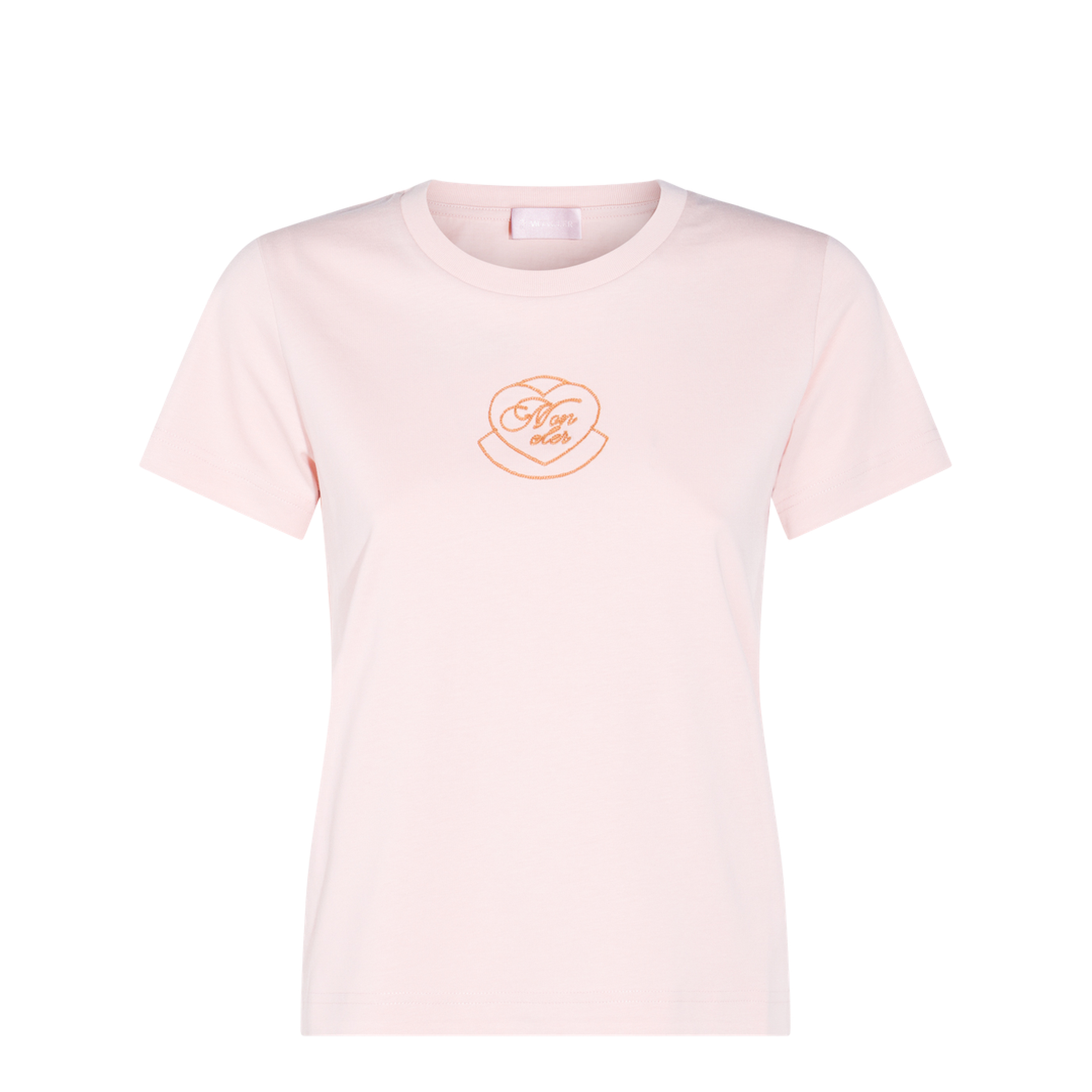Light Pink Embroidered Heart Logo Cotton T-Shirt