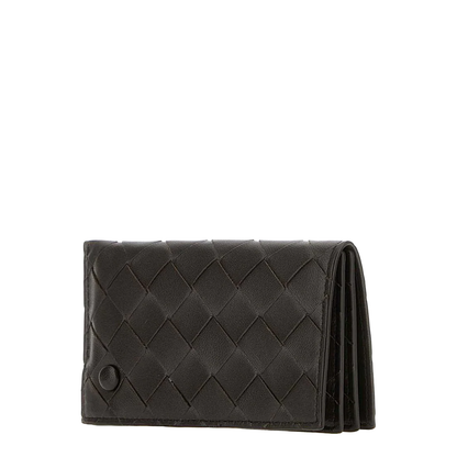 Intrecciato Leather Wallet - Brown