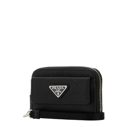 Black Saffiano Leather Coin Purse