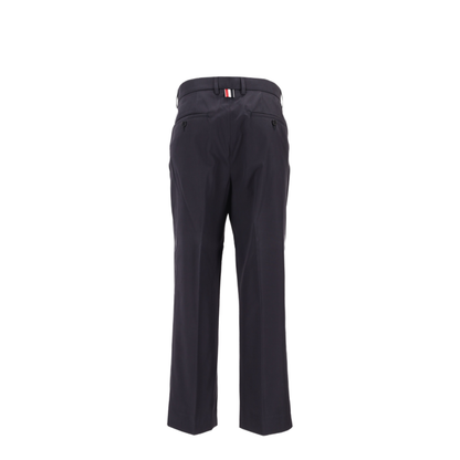 MAYFEYR - Thom Browne - Relaxed Classic Beltloop Trouser With Gg Tape Details In Wrinkle Free Cotton Suiting - FTC512GF1063415