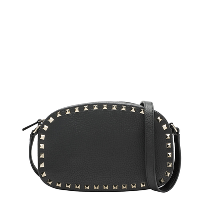 Rockstud Camera Case Crossbody Bag - Black