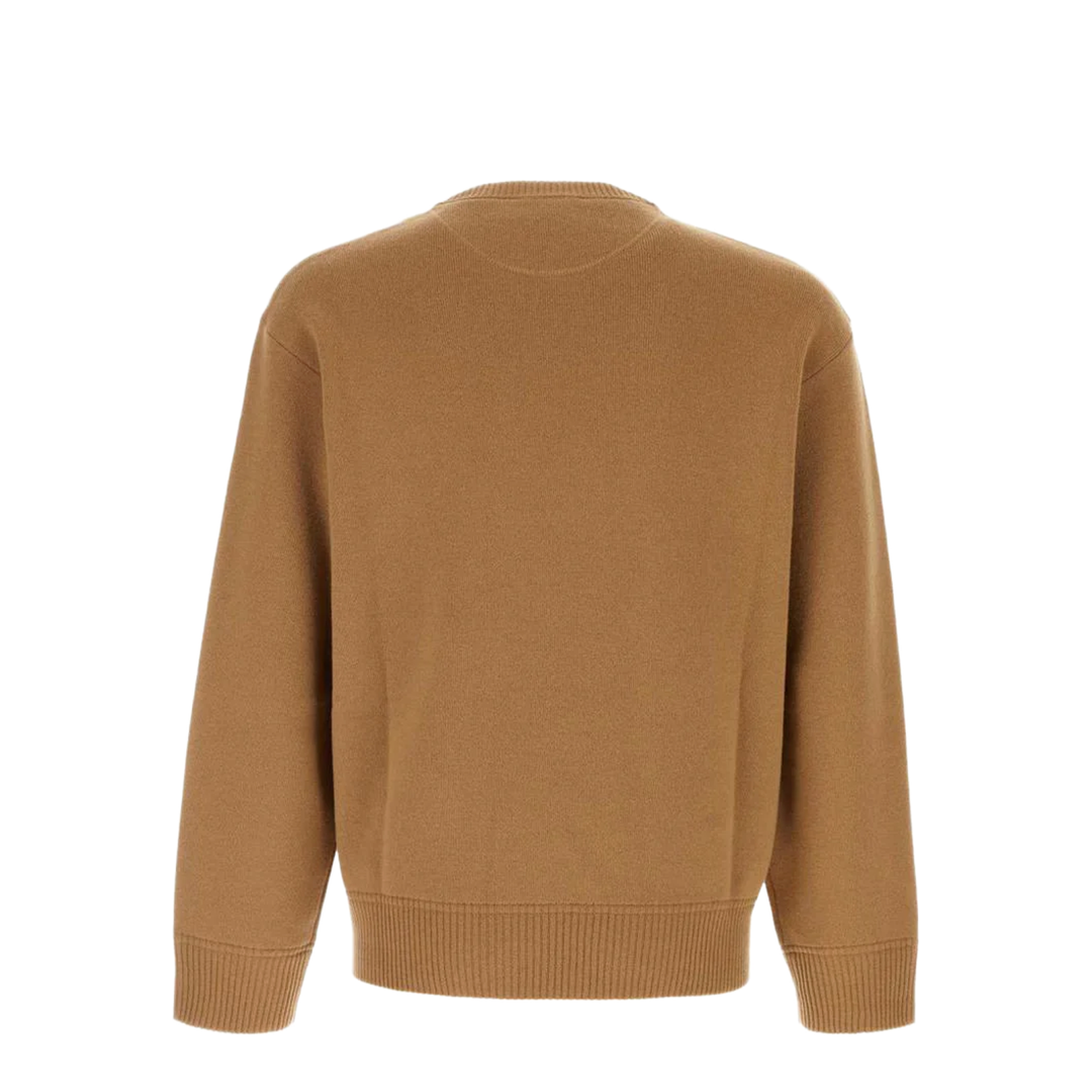 Embroidered Round Neck Wool Sweater