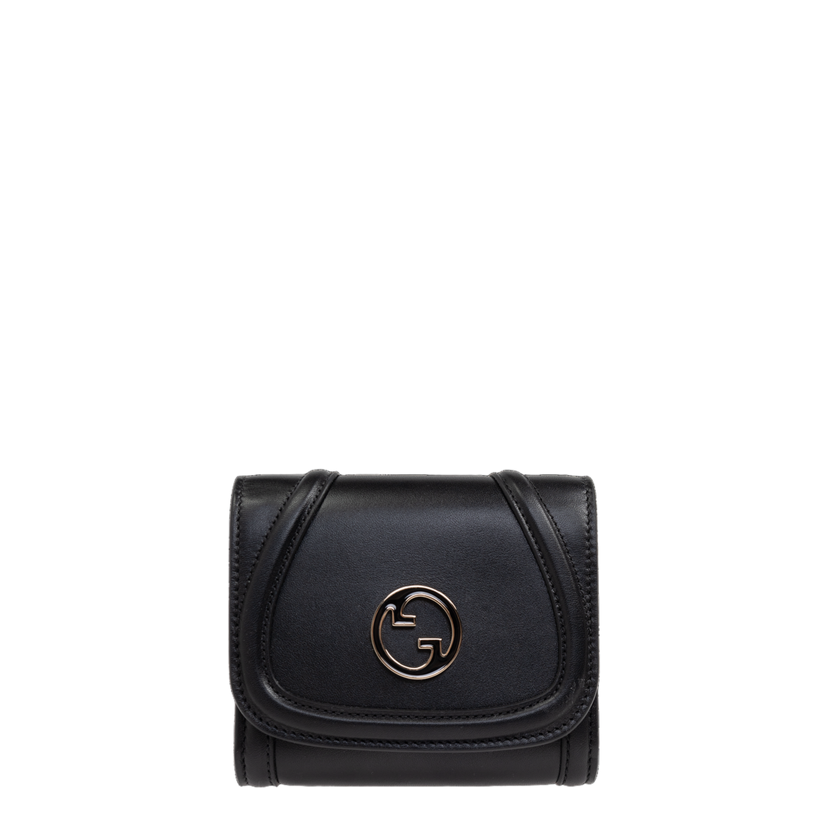 Leather Wallet with GG Logo