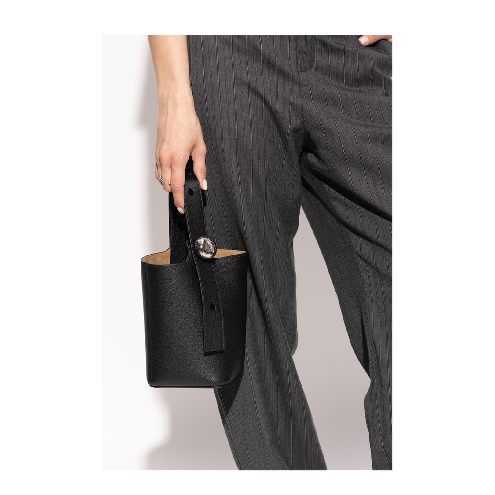 Beige Calfskin Tote Bag